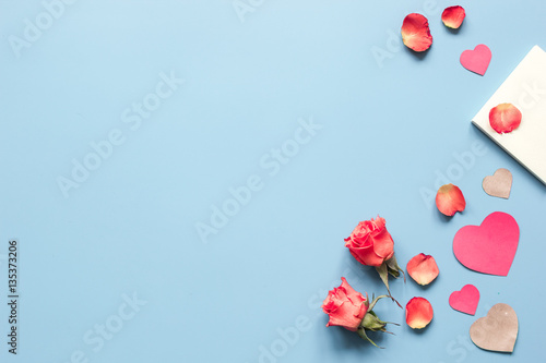 concept of Valentine's Day with heart background mock up
