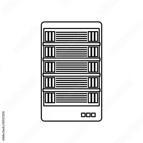 figure web hosting related icons image vector illustration design