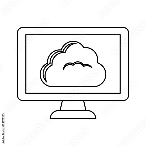 figure database hosting related icon image, vector illustratuion