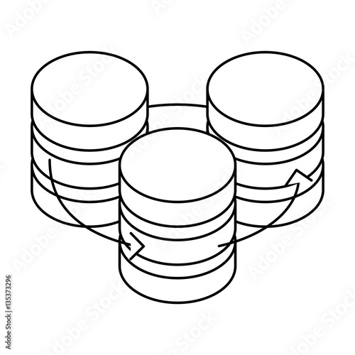 figure database hosting icon image design, vector illustration
