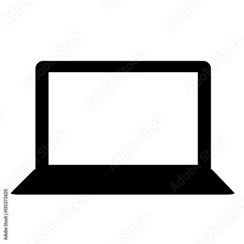 black connected computer icon image design, vector illustration