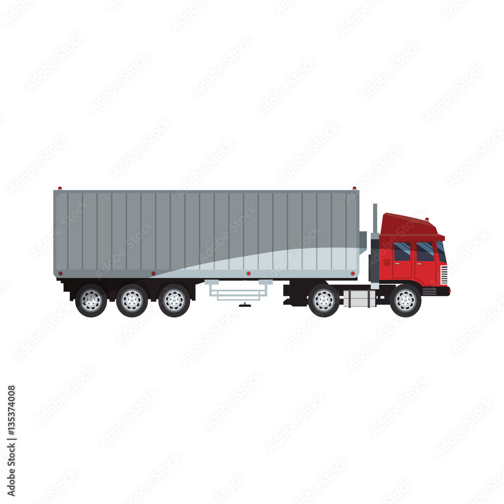 cargo truck icon over white background. colorful design. vector illustration cargo truck icon over white background. colorful design. vector illustration