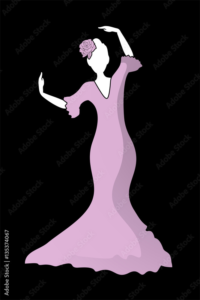 Fototapeta premium sevillanas dancer illustration
