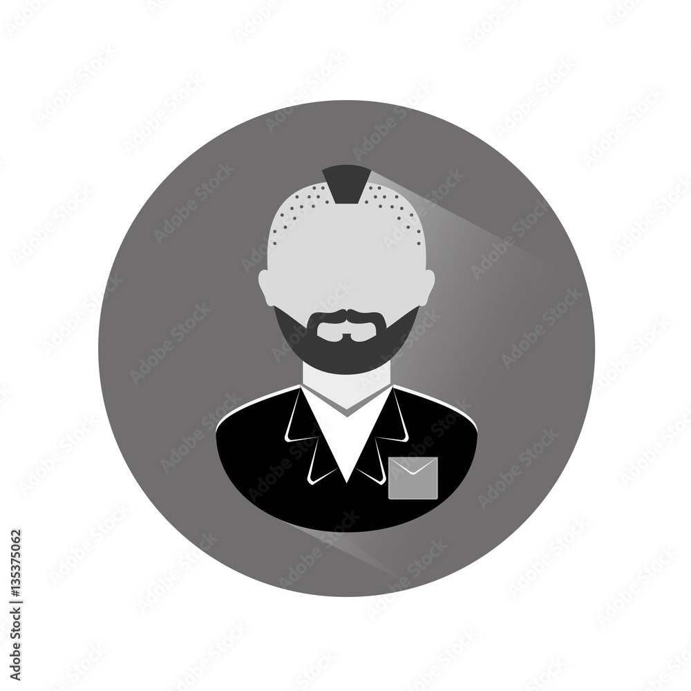 grayscale arrested man icon image, vector illustration grayscale arrested man icon image, vector illustration