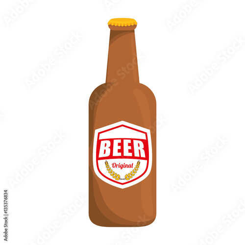 bottle of beer icon design, vector illustration