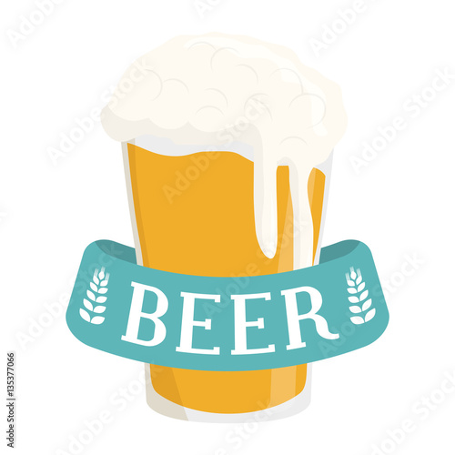 glass beer icon image design, vector illustration