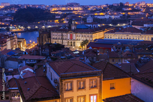 Panorama of Porto at sunrise