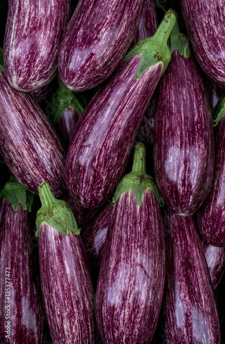 Eggplants closeup.