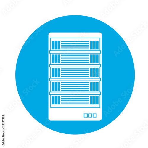 data center storage two tone button icon image vector illustration design 