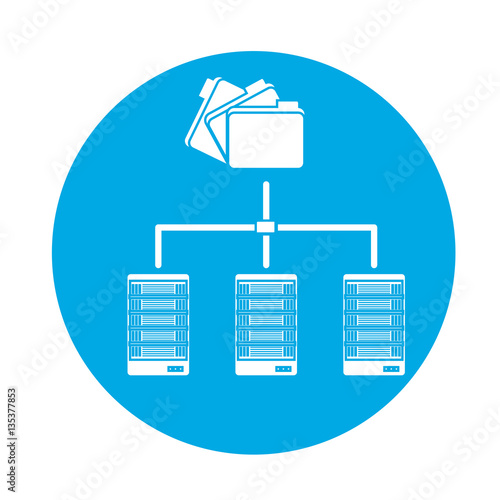 data center storage two tone button  icon image vector illustration design 