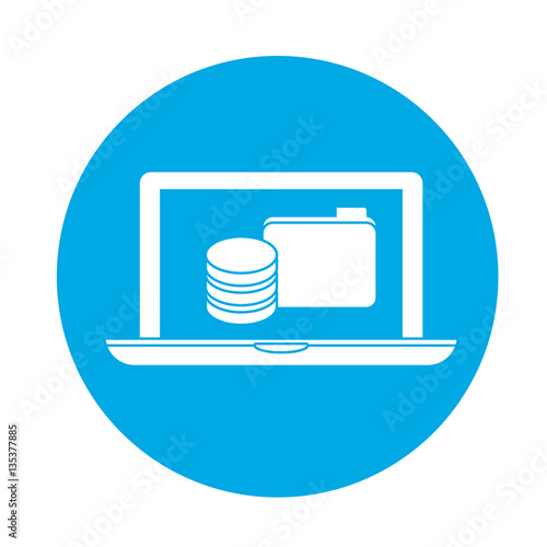 data center storage two tone button  icon image vector illustration design 