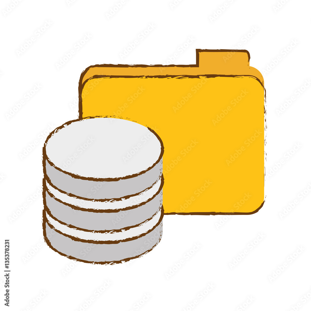 data center storage icon image sketch style vector illustration design data center storage icon image sketch style vector illustration design