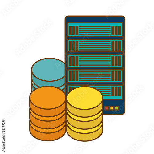 data center storage icon image vector illustration design 