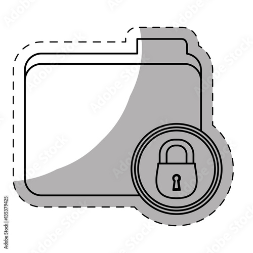 figure file data center security icon, vector illustration