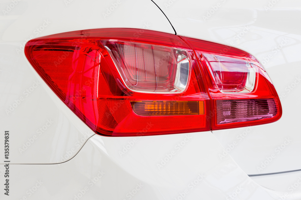 car tail light on a sedan