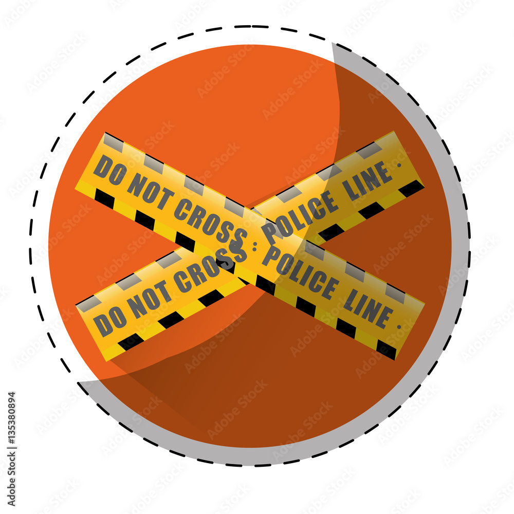 crime scene tape icon image vector illustration design Stock Vector ...