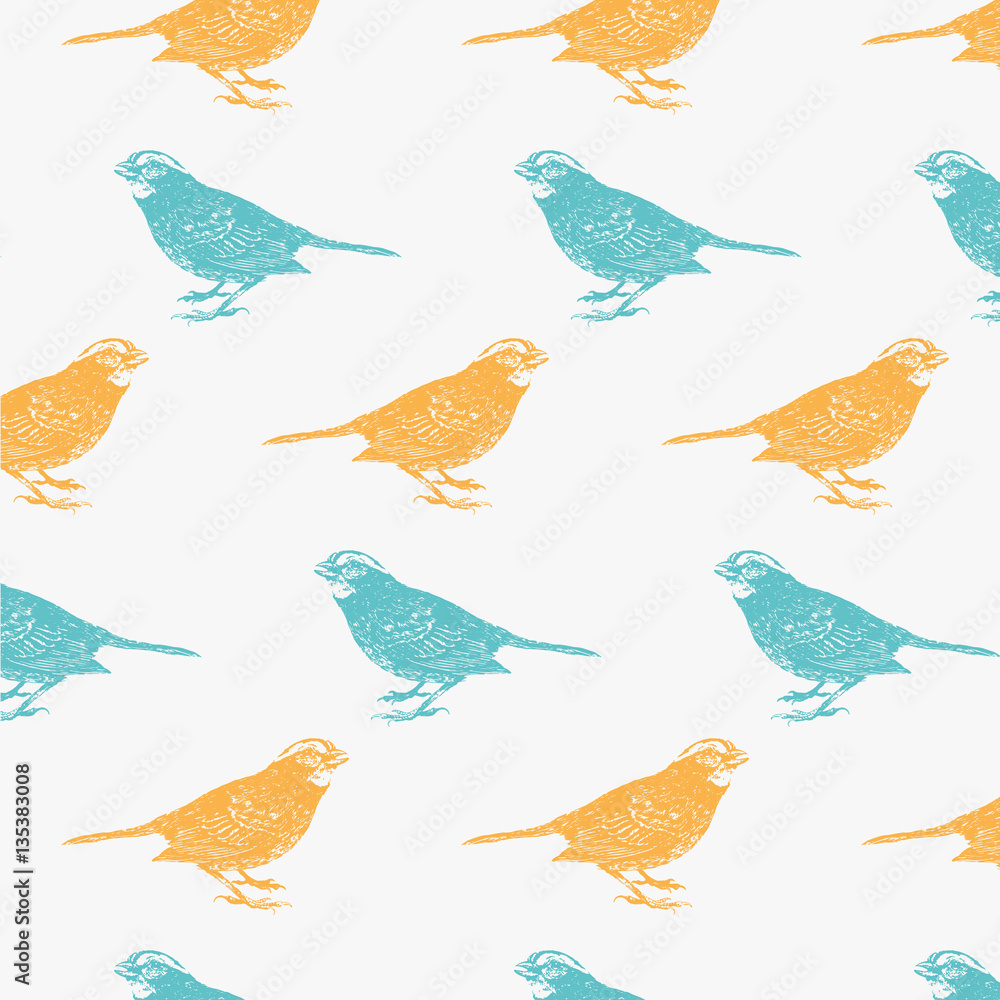Bird-Pattern-orange-turquoise Bird-Pattern-orange-turquoise