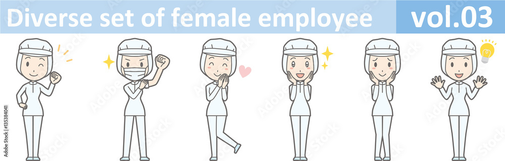 Diverse set of female employee, EPS10 vol.03 Diverse set of female employee, EPS10 vol.03
