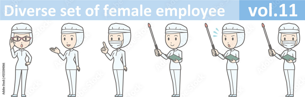 Diverse set of female employee, EPS10 vol.11 Diverse set of female employee, EPS10 vol.11