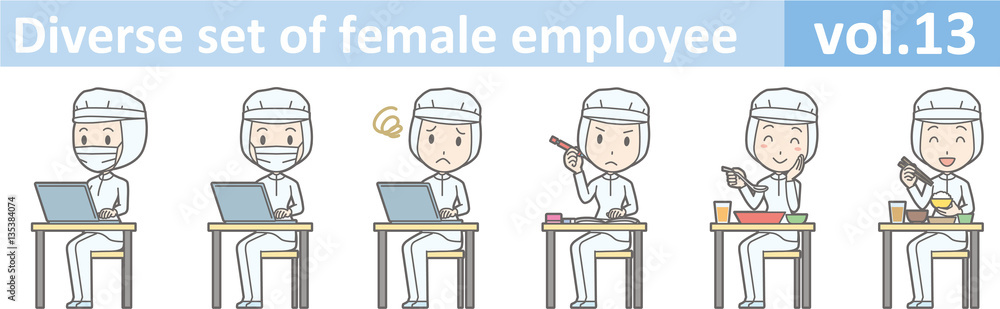 Diverse set of female employee, EPS10 vol.13 Diverse set of female employee, EPS10 vol.13