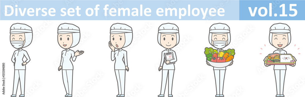 Diverse set of female employee, EPS10 vol.15 Diverse set of female employee, EPS10 vol.15