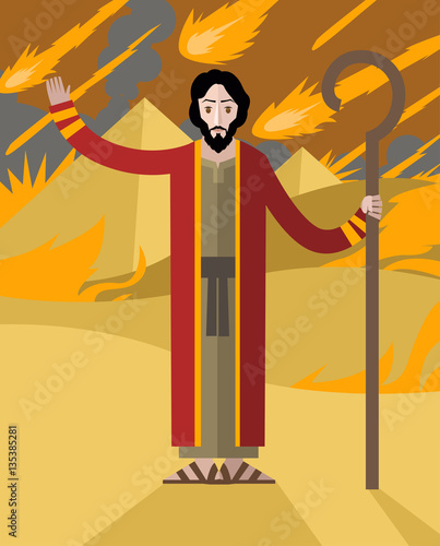moses in egypt and fire rain