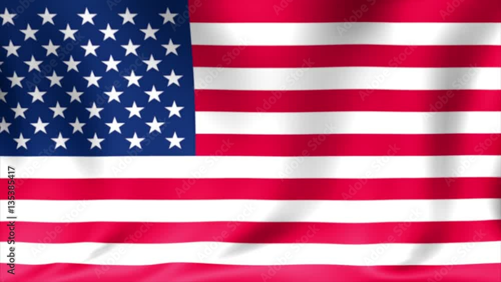USA Flag. Background Seamless Looping Animation. 4K HD Video. USA Flag. Background Seamless Looping Animation. 4K HD Video.