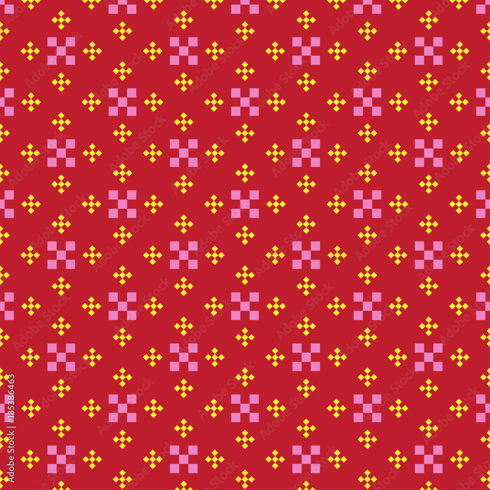 Thai Design Pixel Combination Pattern - abstract background