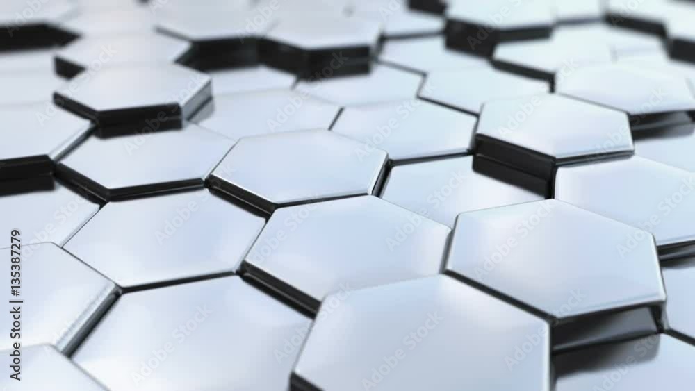 Hexagonal silver background.
Hight quality animation. Loopable Hexagonal silver background.
Hight quality animation. Loopable