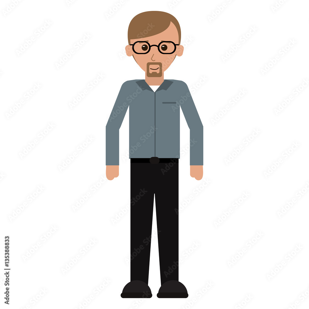 man adult glasses leadership office work vector illustration eps 10 man adult glasses leadership office work vector illustration eps 10
