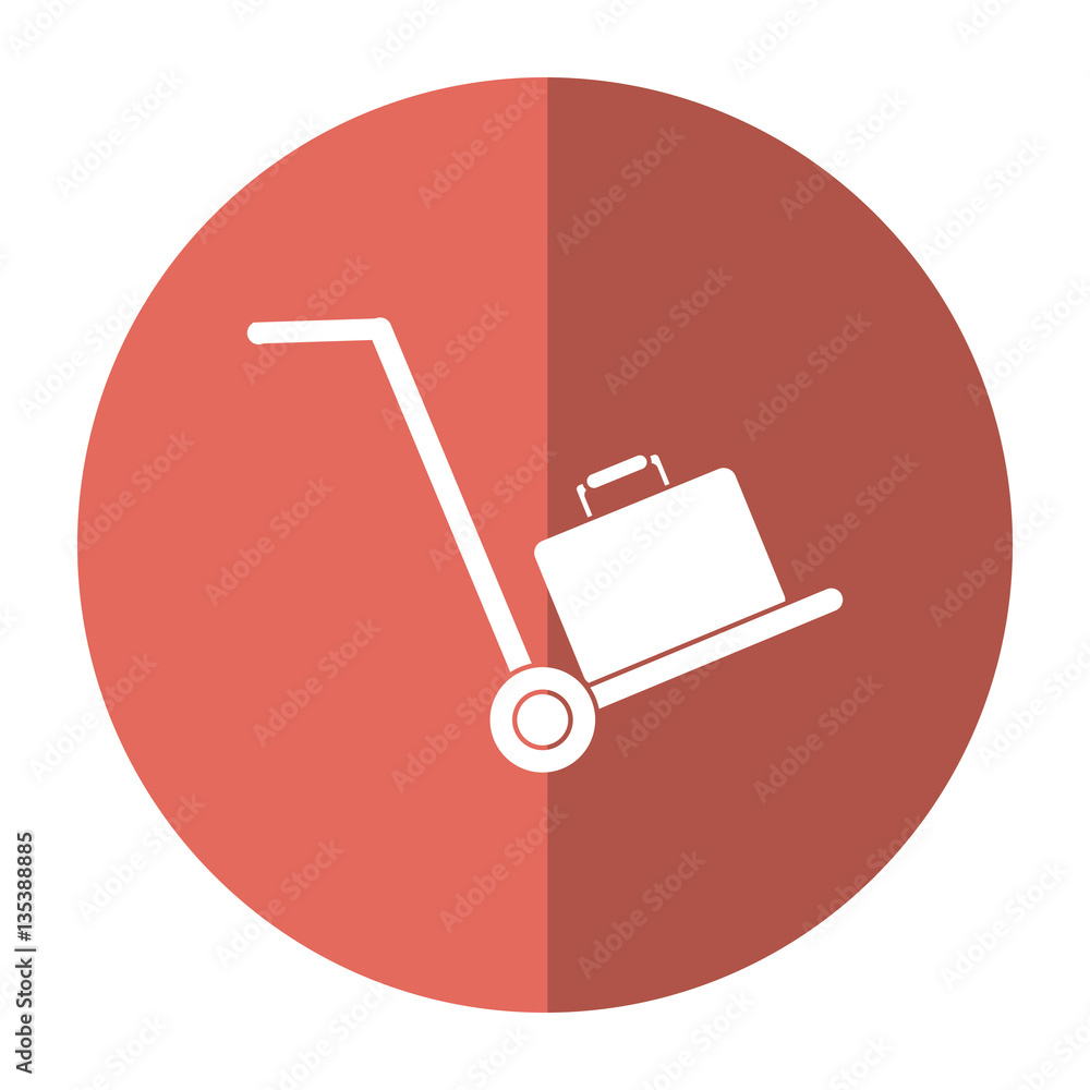 hand cart suitcase luggage travel equipment shadow vector illustration eps 10 hand cart suitcase luggage travel equipment shadow vector illustration eps 10