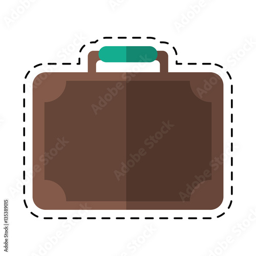 travel suitcase modern style equipment cutting line vector illustration eps 10