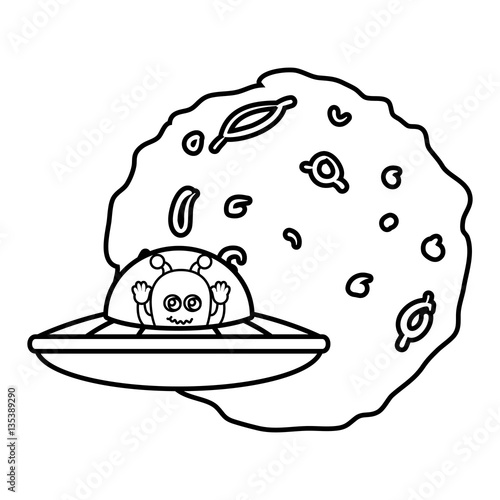 Planet of the solar system with martian vector illustration design