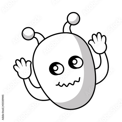 martian character comic icon vector illustration design