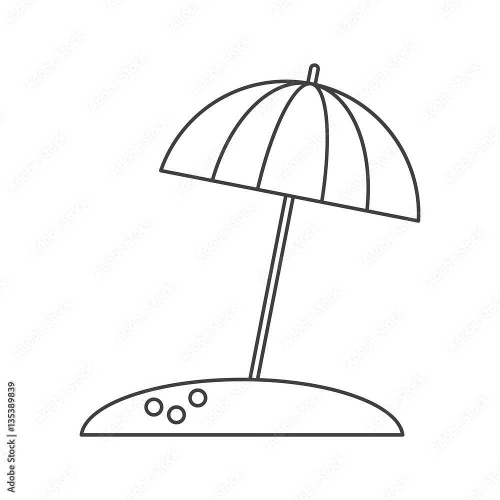 beach umbrella parasol sun vacation thin line vector illustration eps 10 beach umbrella parasol sun vacation thin line vector illustration eps 10
