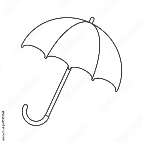 umbrella accessory water protection thin line vector illustration eps 10