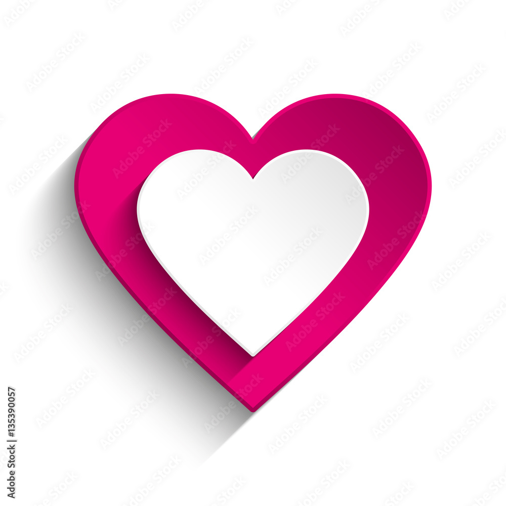 Pink and white heart
