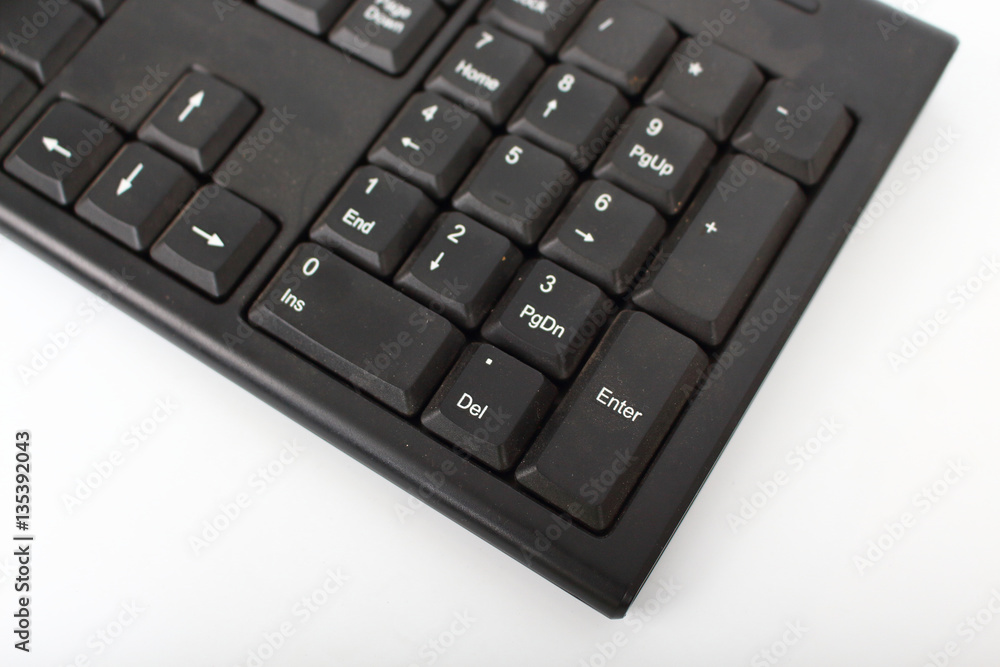Wireless Keyboard black on a white background. Wireless Keyboard black on a white background.