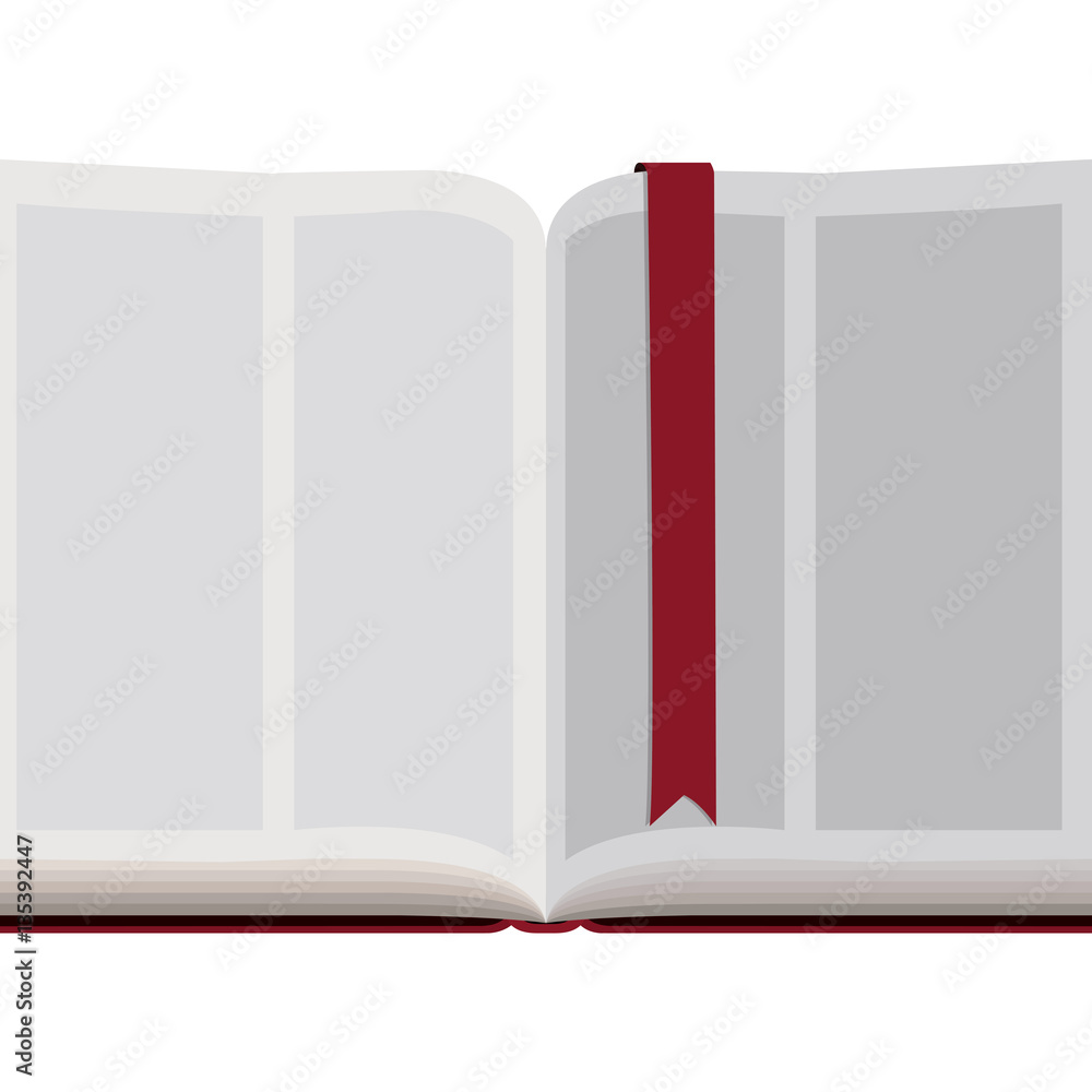 colorful silhouette with holy bible open with ribbon vector ...