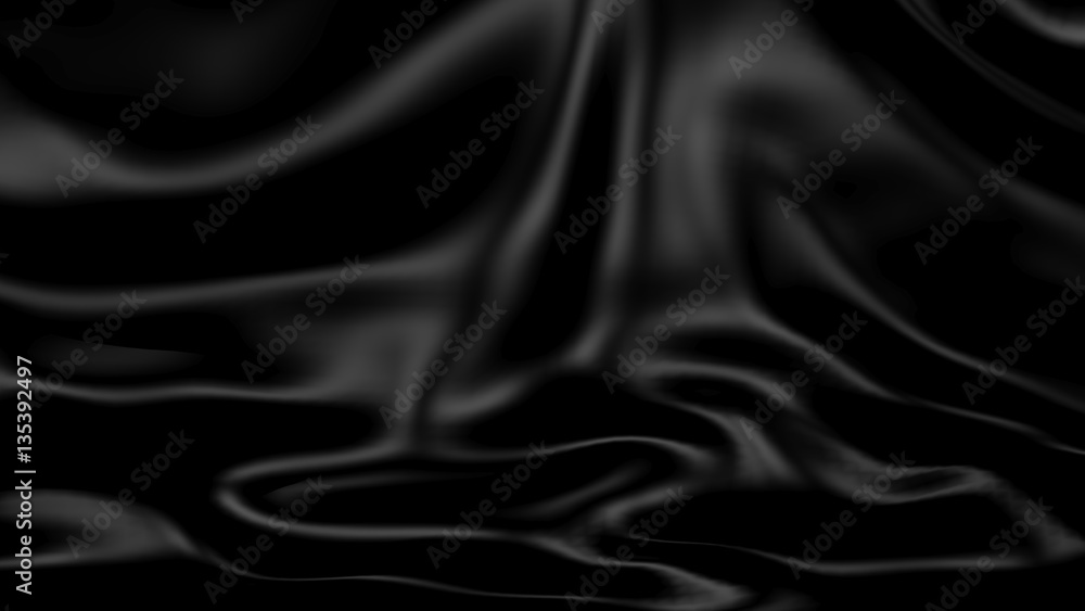3D Illustration Abstract Black Background Cloth 3D Illustration Abstract Black Background Cloth