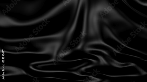 3D Illustration Abstract Black Background Cloth