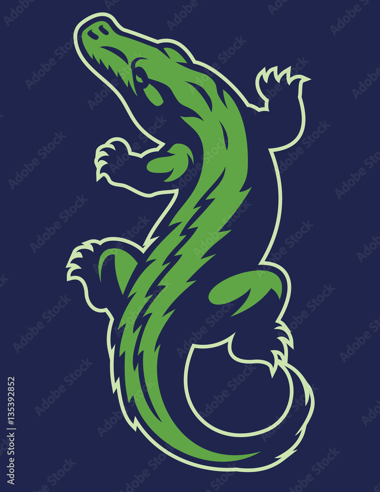 Naklejka premium crocodile reptile mascot