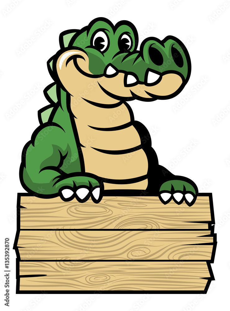 Naklejka premium cute cartoon crocodile