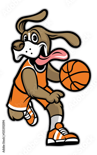dog basketball mascot