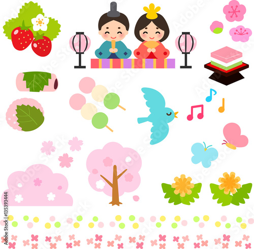 春のイラスト素材セット