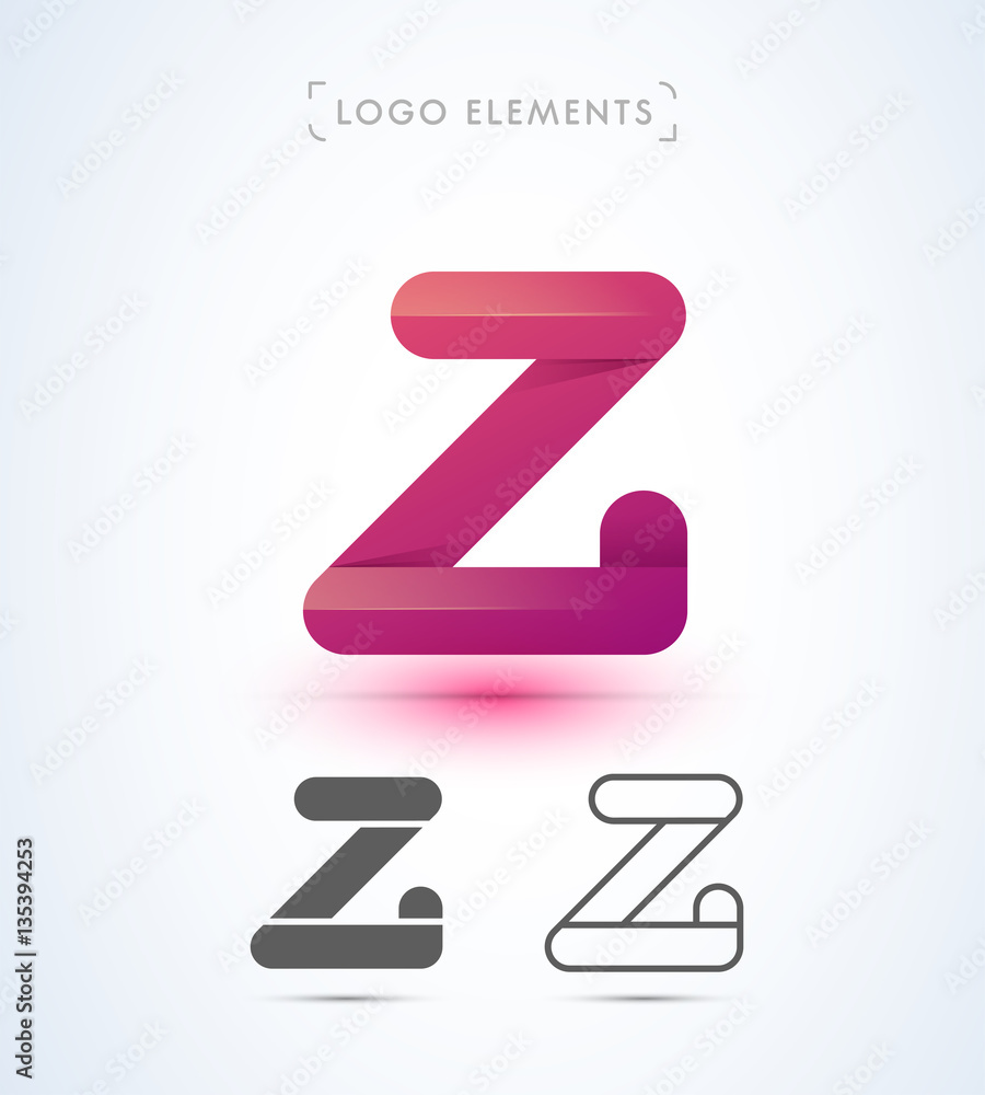 Vector abstract stripe letter Z logo design Vector abstract stripe letter Z logo design