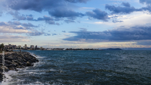 Dramatic view of sea and beautiful sky in Moda, Istanbul city © Ipek Morel