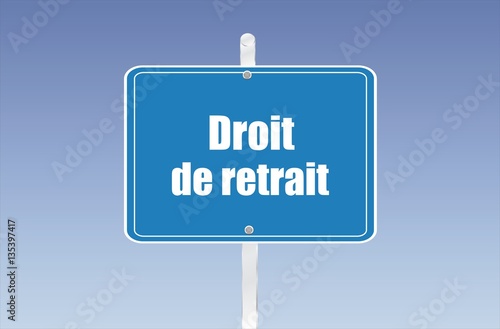 panneau droit de retrait