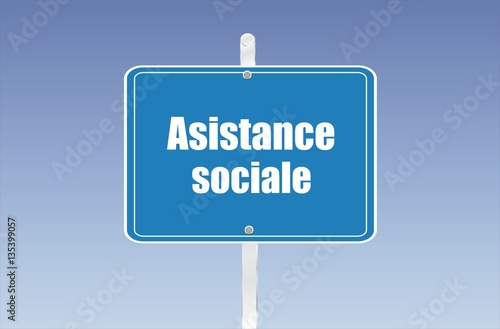 panneau assistance sociale