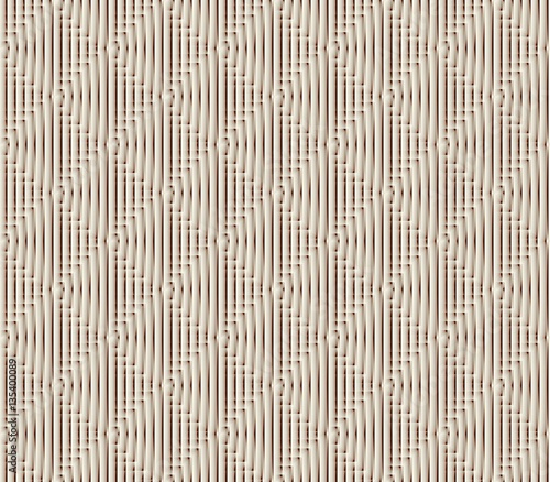 Abstract seamless strips and small squares of white and brown lined in rows to form a continuous pattern